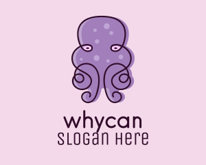 Violet - Purple Scribble Octopus logo design