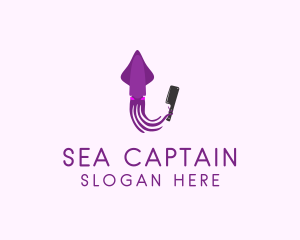 Sea Squid Knife logo design