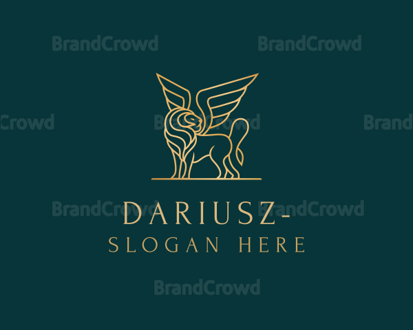 Luxury Winged Lion Logo