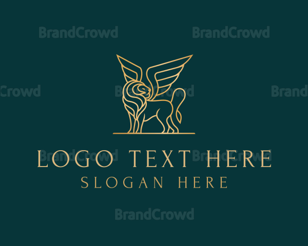 Luxury Winged Lion Logo