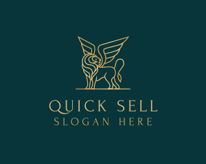 Luxury Winged Lion Logo