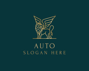 Luxury Winged Lion Logo