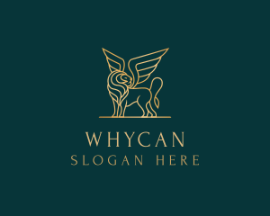 Luxury Winged Lion Logo