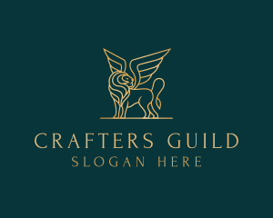 Guild - Luxury Winged Lion logo design