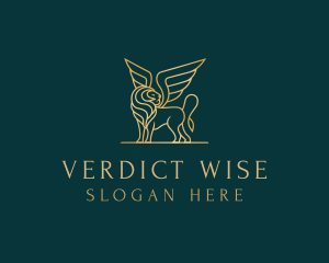 Judge - Luxury Winged Lion logo design