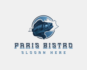 Seabass Fish Seafood logo design