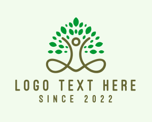 Nature Conservation - Natural Wellness Human Yoga logo design