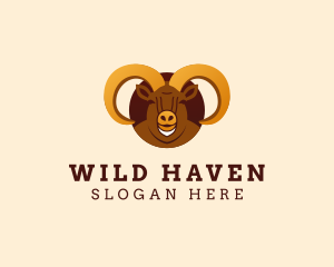 Wild Ram Horn  logo design