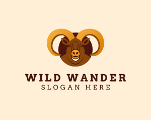 Wild Ram Horn  logo design