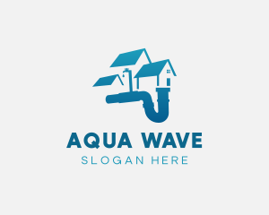 Residential House Plumbing logo design