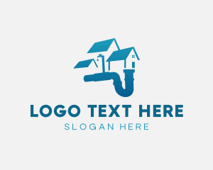 House - Residential House Plumbing logo design