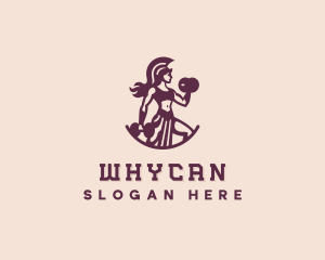 Roman Woman Fitness Gym Logo