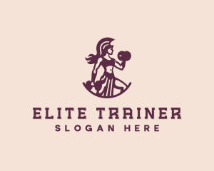 Roman Woman Fitness Gym logo design