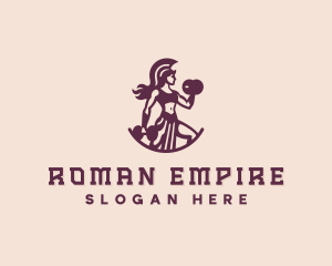 Roman Woman Fitness Gym logo design