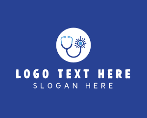 Auscultation - Medical Virus Check Up logo design