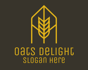 Oats - Orange Wheat Arch logo design