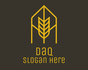 Vegan - Orange Wheat Arch logo design
