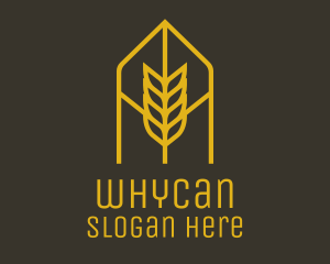 Vegan - Orange Wheat Arch logo design