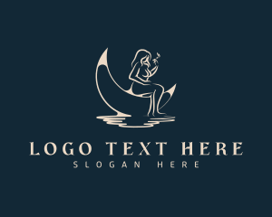 Hookah - Sexy Female Smoker logo design
