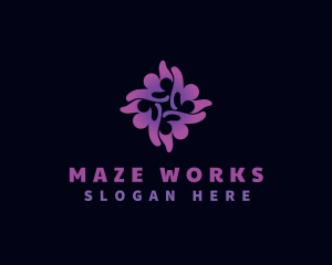 Flower Community People logo design