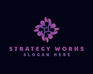 Flower Community People logo design