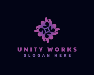 Cooperation - Flower Community People logo design