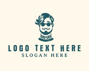 Barber - Hipster Sunglasses Man logo design