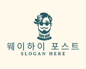 Hipster Sunglasses Man logo design