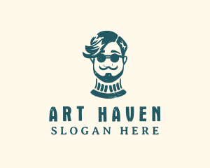 Hipster Sunglasses Man logo design