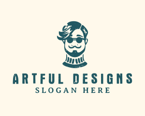 Hipster Sunglasses Man logo design