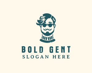 Hipster Sunglasses Man logo design