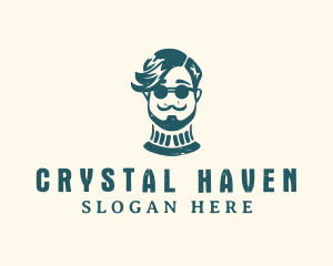 Hipster Sunglasses Man logo design