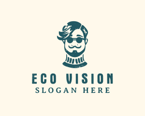 Hipster Sunglasses Man logo design