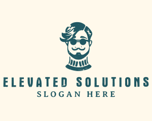 Hipster Sunglasses Man logo design