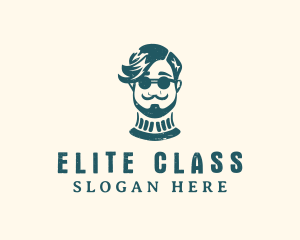 Hipster Sunglasses Man logo design