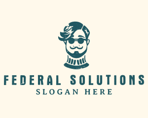 Hipster Sunglasses Man logo design