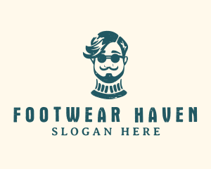 Hipster Sunglasses Man logo design