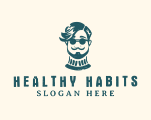 Hipster Sunglasses Man logo design