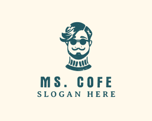 Hipster Sunglasses Man logo design