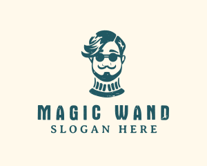 Hipster Sunglasses Man logo design