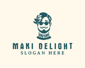 Hipster Sunglasses Man logo design