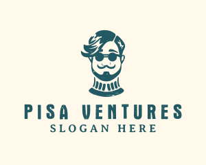 Hipster Sunglasses Man logo design