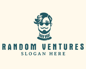 Hipster Sunglasses Man logo design