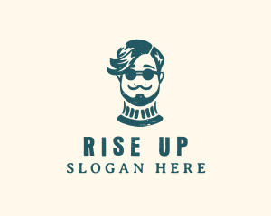 Hipster Sunglasses Man logo design