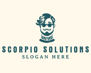 Hipster Sunglasses Man logo design