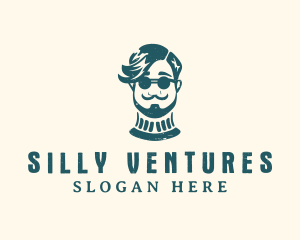 Hipster Sunglasses Man logo design