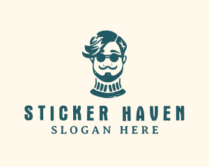 Hipster Sunglasses Man logo design