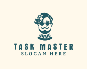 Hipster Sunglasses Man logo design