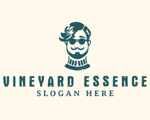 Hipster Sunglasses Man logo design