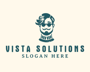 Hipster Sunglasses Man logo design